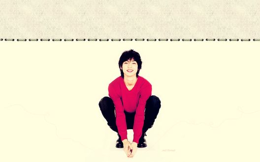 Обои на рабочий стол Мидзушима Хиро / Mizushima Hiro (red thread)