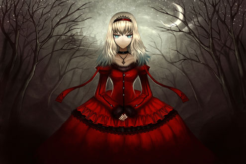 Обои на рабочий стол Алиса / Alice Margatroid из серии игр Touhou