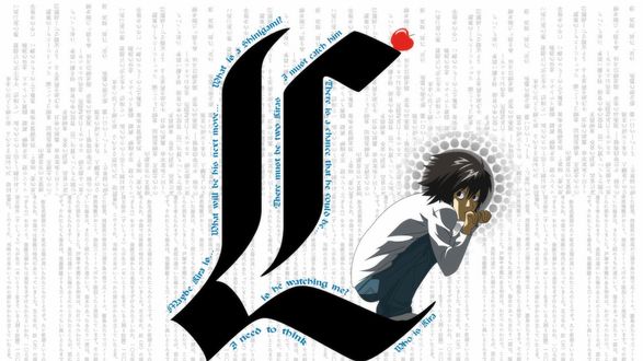 Обои на рабочий стол L из аниме Тетрадь смерти / Death Note
