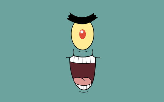Обои на рабочий стол Plankton / Планктон из мультфильма 'SpongeBob SquarePants'