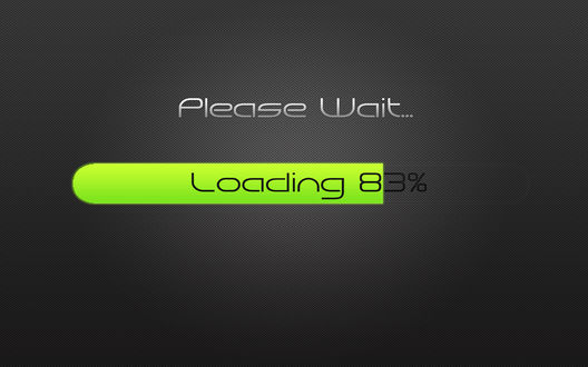Обои на рабочий стол Please Wait Loading 83%