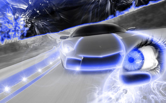 Обои на рабочий стол Fantazy-CaR-Style-eyes speed car