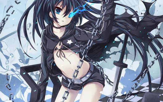 Обои на рабочий стол Black Rock Shooter
