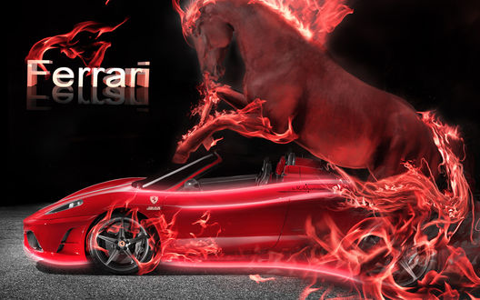 Обои на рабочий стол Ferrari-Horse-CaR (by Kokhan Anton)