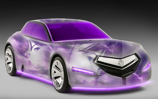 Обои на рабочий стол Fantazy-CaR-Style violet (acura)