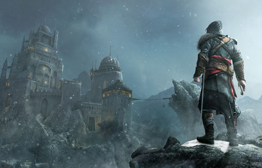 Обои на рабочий стол assassins creed, эцио, крепость, masiaf, revelations