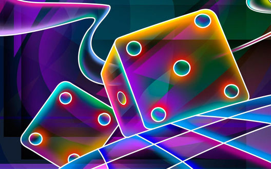 Обои на рабочий стол Ultimate Neon-Игральные кости