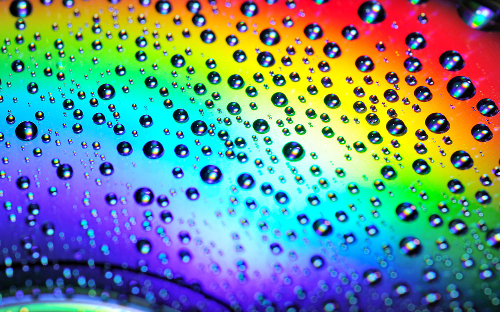 Обои для рабочего стола 3D graphics Rainbow drops
