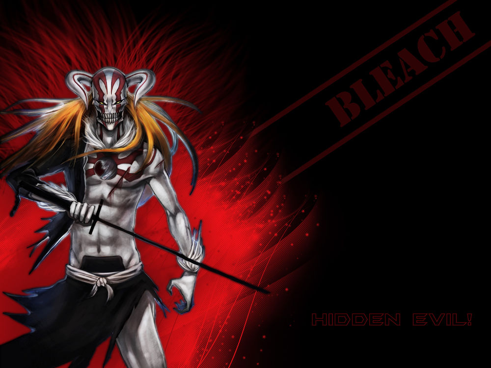 Обои для рабочего стола Ичиго Куросаки из аниме 'Bleach / Блич' в форме пустого (Hidden Evil!)