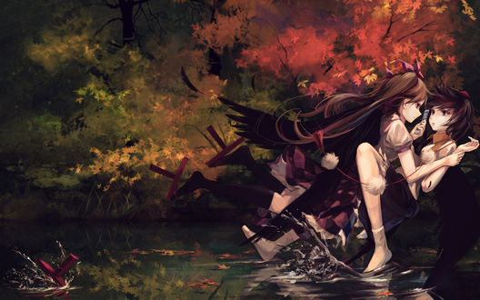 Обои на рабочий стол Aya Shameimaru (Touhou)