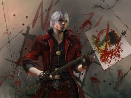 Обои на рабочий стол Данте из игры Devil May Cry 5
