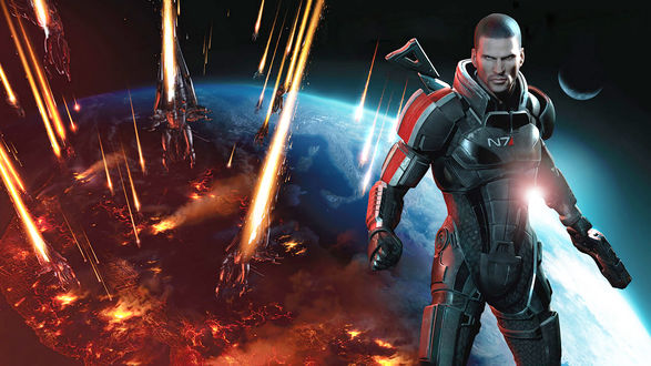 Обои на рабочий стол Шепард из игры Mass Effect 3