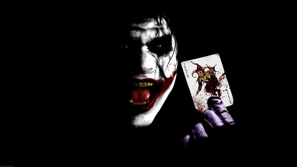 Обои на рабочий стол Джокер из фильма «Темный рыцарь» (Joker)