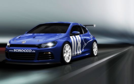 Обои на рабочий стол VW_Scirocco на дороге