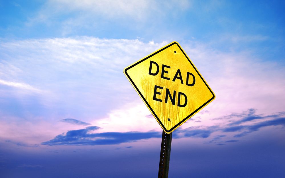 Обои для рабочего стола Дорожный указатель Dead end / Смерть конец