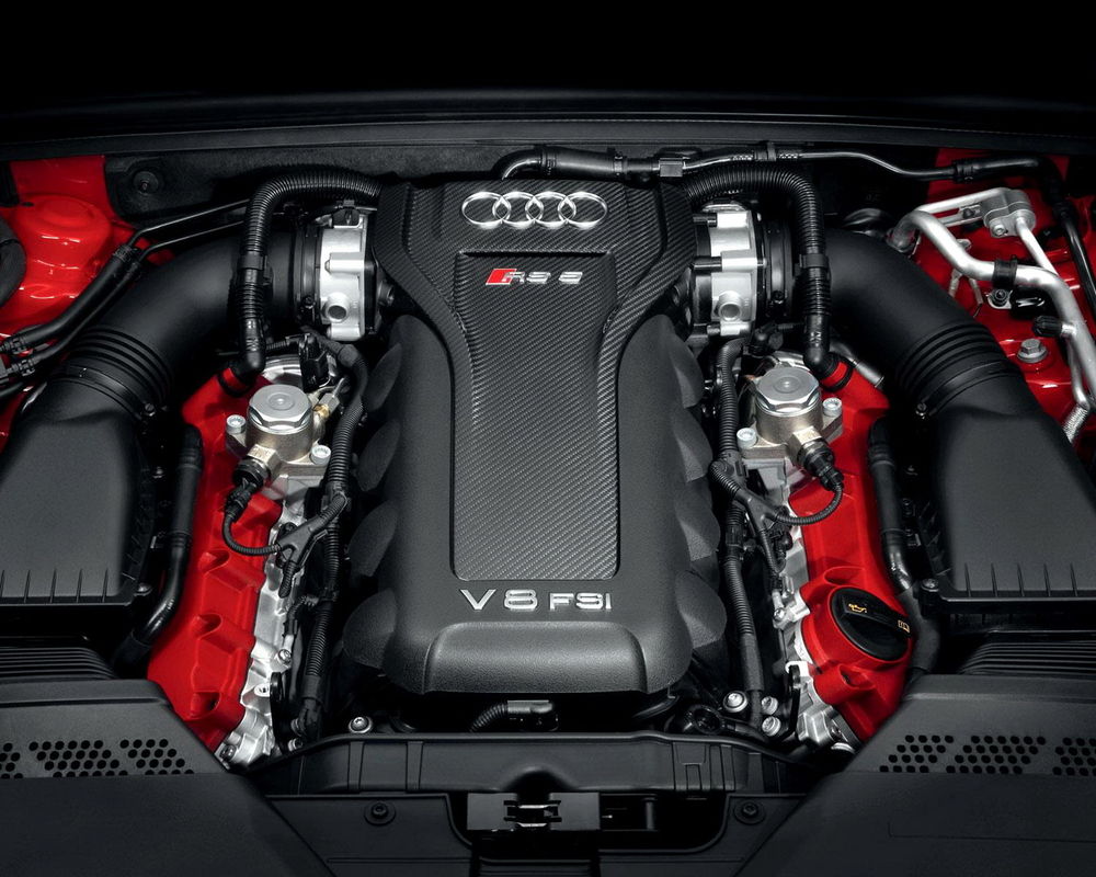 Обои на рабочий стол Двигатель машины Audi V8 FSI, обои для рабочего стола,  скачать обои, обои бесплатно