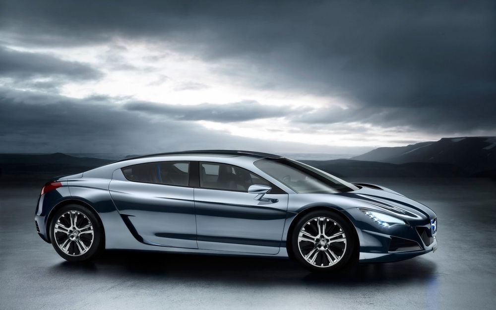 Обои для рабочего стола Peugeot_RC_HYmotion4 на побережье