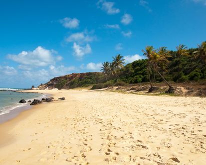 Обои на рабочий стол Побережье у берегов Прайя да Пипа в Бразилии / Praia da Pipa,Brazil