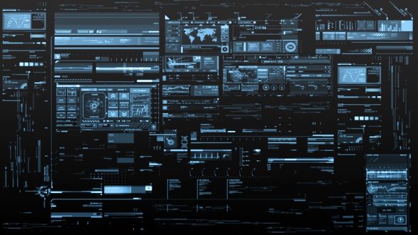 Обои на рабочий стол Интерфейсы фантастических компьютерных систем