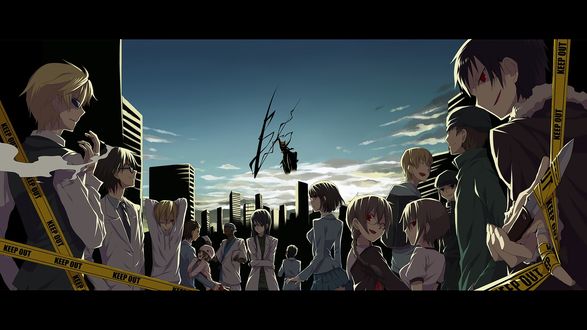 Обои на рабочий стол Персонажи аниме Durarara (KEEP OUT)