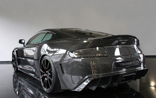 Обои на рабочий стол Тюнингованный под карбон aston martin