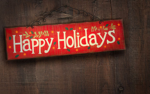 Обои на рабочий стол Табличка (Happy Holidays)