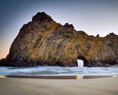 Обои на рабочий стол Пляж Биг-Сур в Калифорнии / Beach Big Sur,California