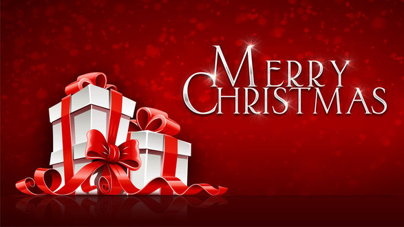 Обои на рабочий стол Гора подарков (MERRY CHRISTMAS)