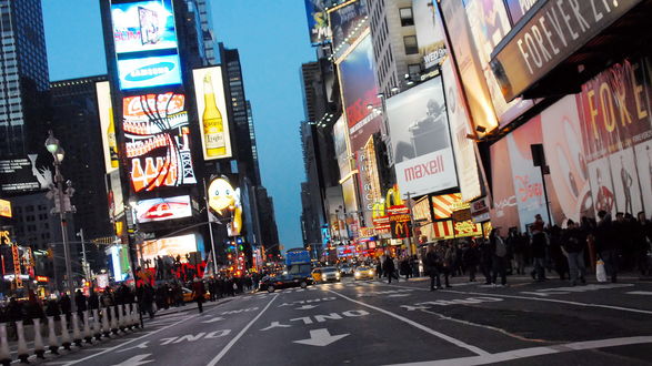 Обои на рабочий стол Times Square, Нью-Йорк / New-York (Frederik Holmstrom) высотные здания Нью-Йорка