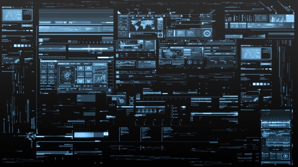 Обои для рабочего стола Интерфейсы фантастических компьютерных систем