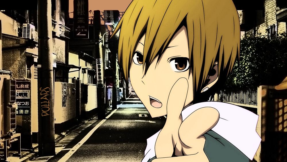Обои для рабочего стола Масаоми Кида / Masaomi Kida из аниме Дюрарара / Durarara! (DOLLARS), art by Suzuhito Yasuda