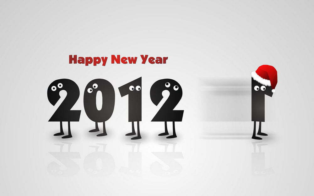 Обои для рабочего стола На смену 2011 приходит 2012 год (Happy New Year)