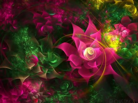 Обои на рабочий стол Абстрактные цветы (flovering)