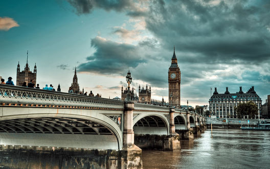 Обои на рабочий стол Туманный Лондон / London, Великобритания / Great Britain