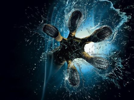 Обои на рабочий стол Объёмная рука в 3d