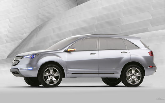 Обои на рабочий стол Серебристая Acura MD-X / Акура