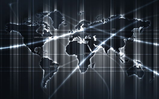 Обои на рабочий стол Карта мира (North America, South America, Europe, Africa, Asia, Australia)