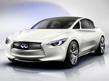 Обои на рабочий стол Белая Infiniti / Инфинити Etherea Concept 2011