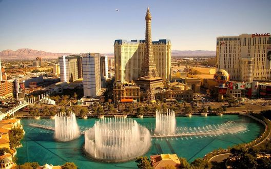 Обои на рабочий стол Казино Белладжио (Лас-Вегас / Las Vegas, США / USA)