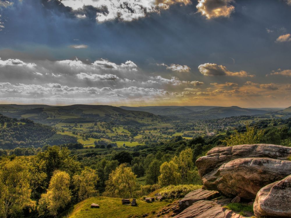 Обои для рабочего стола Долина Надежды, Англия / Valley of Hope, England