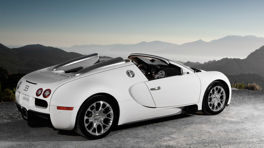 Обои для рабочего стола Bugatti Veyron / Бугатти Вейрон в горах
