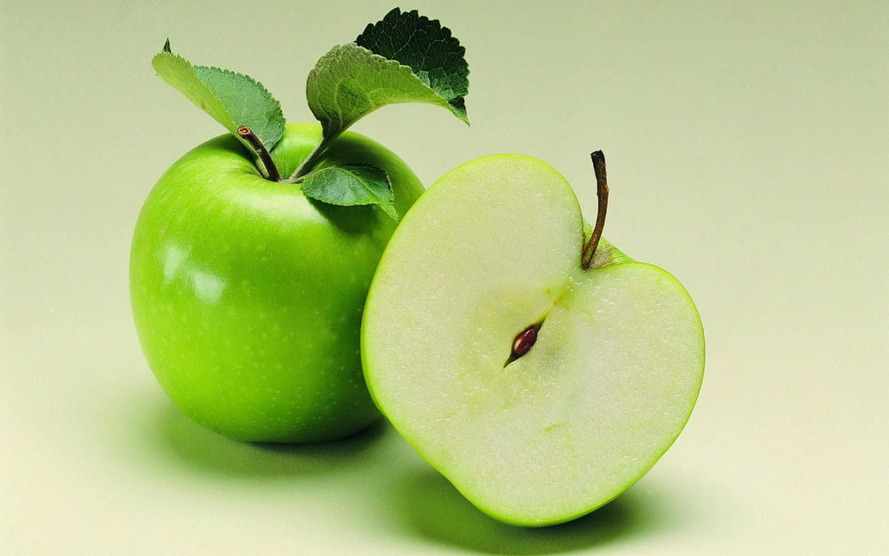 Обои для рабочего стола Зелёные яблоки
