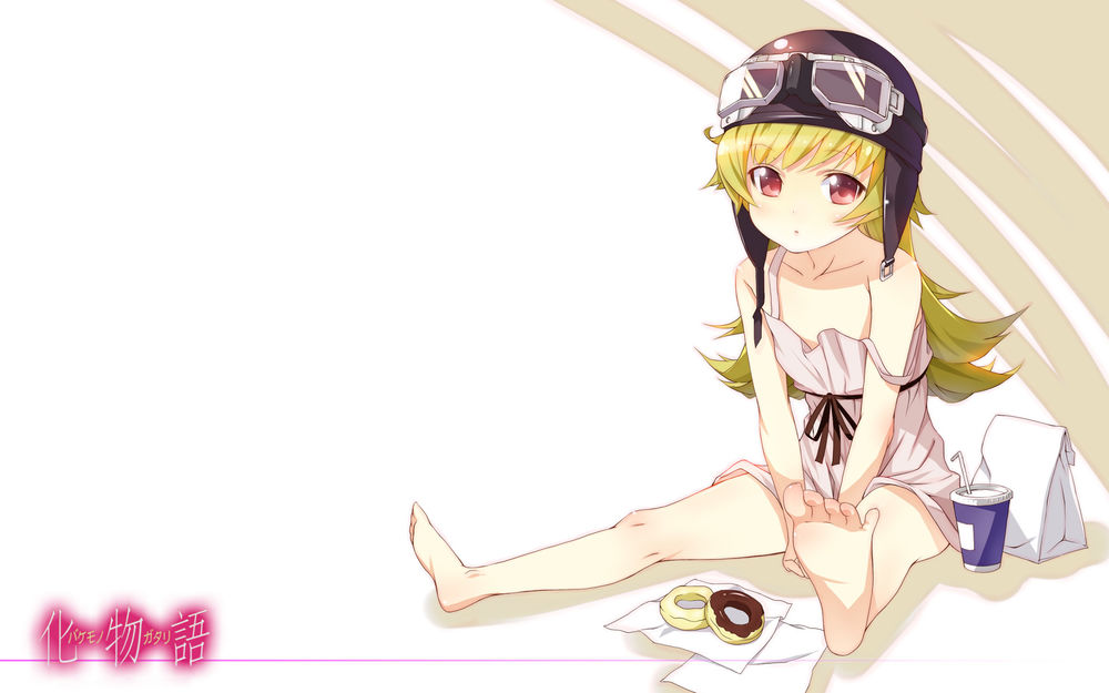 Обои для рабочего стола Oshino Shinobu / Ошино Шинобу из аниме Bakemonogatari / Истории монстров / Истории чудовищ / Монстрассказы
