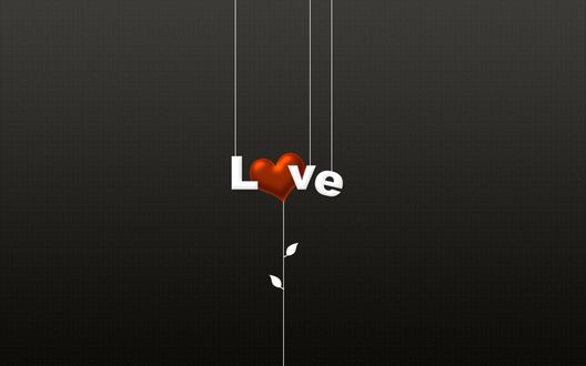 Обои на рабочий стол Надпись LOVE