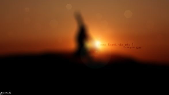 Обои на рабочий стол Абстракция и надпись Vanna Reach the sky? Close your eyes.. (Abdelrahman)
