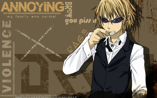 Обои на рабочий стол Хейваджима Шизуо из аниме Durarara