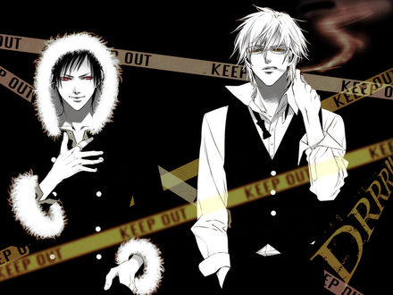 Обои на рабочий стол Изая и Шизуо из аниме Durarara (DRRR!! KEEP OUT)