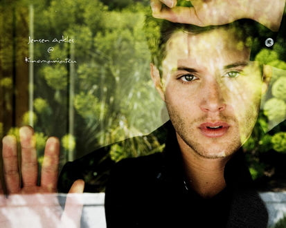 Обои на рабочий стол Jensen Ackles / Дженсен Эклс стоит у окна 