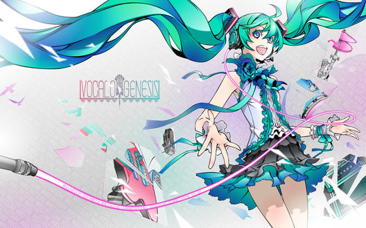 Обои на рабочий стол Вокалоид Хатсуне Мику (Hatsune Miku VOCALO GENESIS)