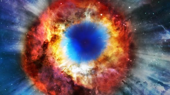 Обои на рабочий стол Туманность Улитка (также известная как Helix, NGC 7293, или Caldwell 63)